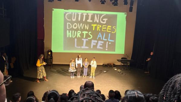 Group presentation at showcase